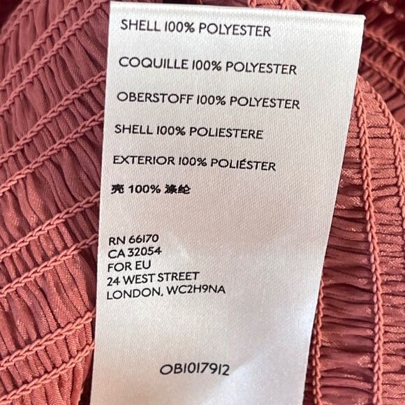 Free People Santiago NWT Pink Cinnamon Puff Shoulder Crop Top Sz XS - Picture 12 of 12